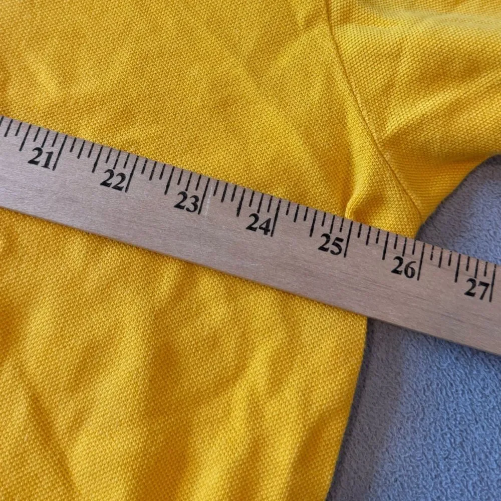 VintagePolo by Ralph Lauren polo shirt, yellow with royal blue horse Sz XXL mens - Picture 5 of 12